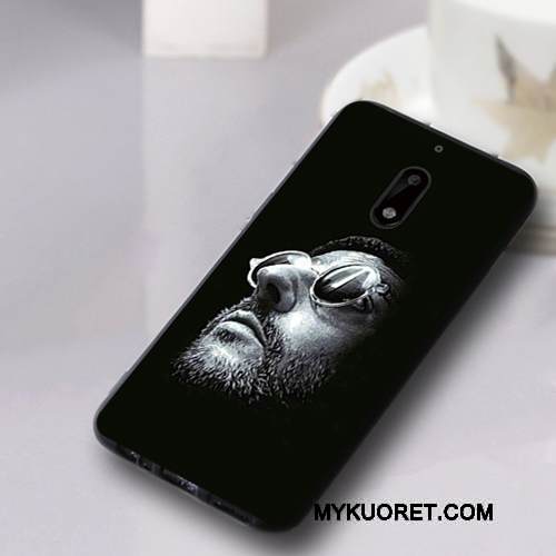 Kuori Nokia 6 Laukut Murtumaton Pesty Suede, Kotelo Nokia 6 Pehmeä Neste Puhelimen Kuoret Sininen