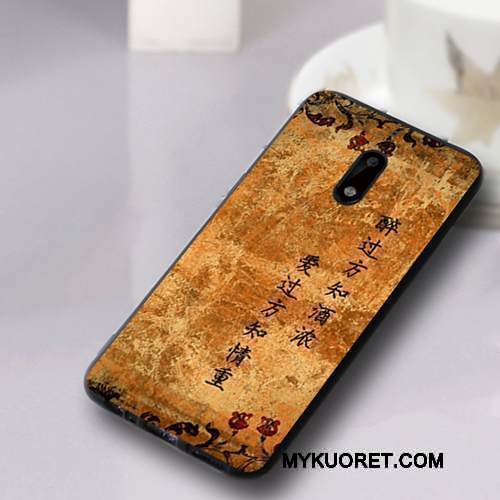 Kuori Nokia 6 Laukut Murtumaton Pesty Suede, Kotelo Nokia 6 Pehmeä Neste Puhelimen Kuoret Sininen