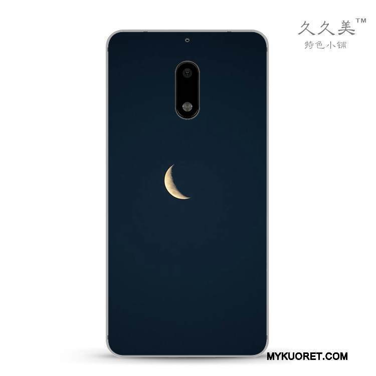 Kuori Nokia 6 Laukut Puhelimen Kuoret Maisema, Kotelo Nokia 6 Suojaus Abstrakti Musta