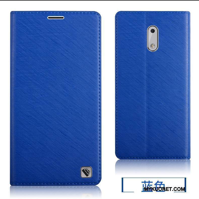 Kuori Nokia 6 Laukut Takakansi Puhelimen Kuoret, Kotelo Nokia 6 Nahka Hopea Violetti