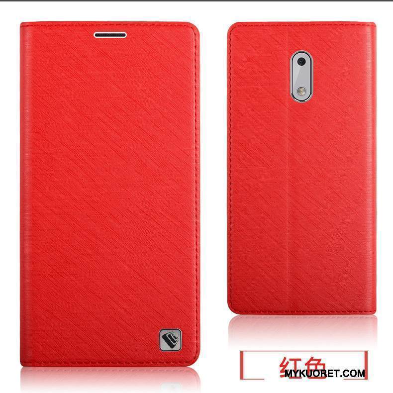 Kuori Nokia 6 Laukut Takakansi Puhelimen Kuoret, Kotelo Nokia 6 Nahka Hopea Violetti