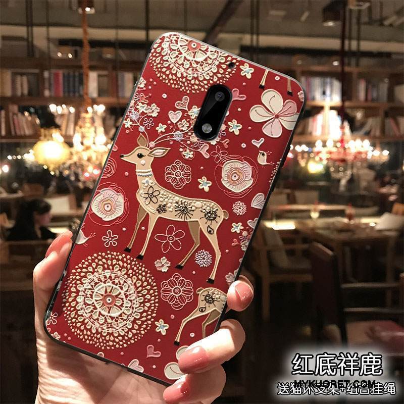 Kuori Nokia 6 Luova Persoonallisuus Puhelimen Kuoret, Kotelo Nokia 6 Laukut Trendi Ripustettavat Koristeet