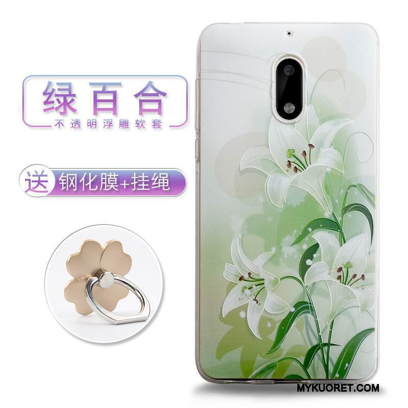 Kuori Nokia 6 Maalaus Ulotteinen Murtumaton, Kotelo Nokia 6 Pehmeä Neste Trendi Sininen