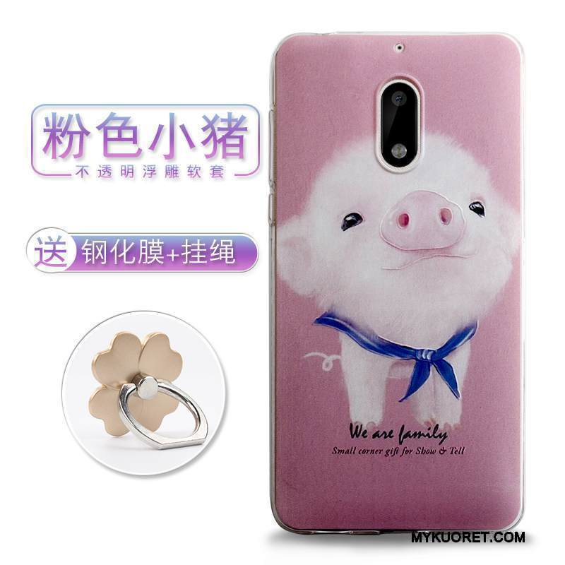 Kuori Nokia 6 Maalaus Ulotteinen Murtumaton, Kotelo Nokia 6 Pehmeä Neste Trendi Sininen