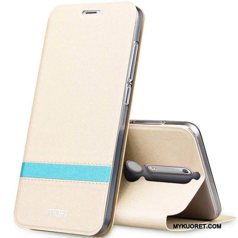 Kuori Nokia 6 Nahka Puhelimen Kuoret Kulta, Kotelo Nokia 6 Kuoret