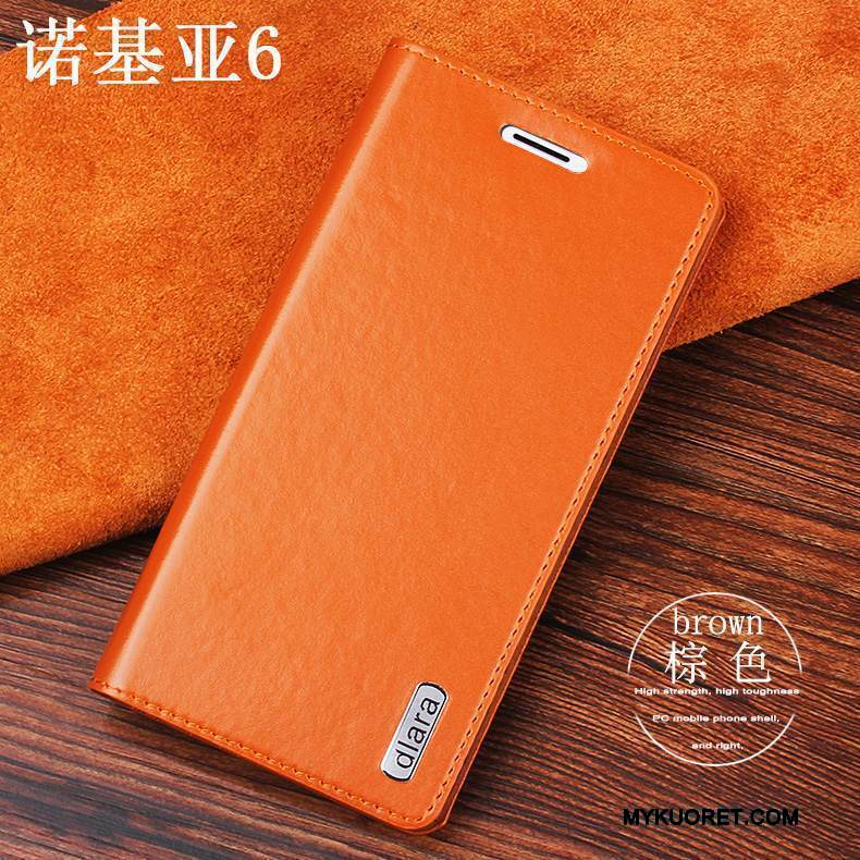 Kuori Nokia 6 Nahka Uusi Sininen, Kotelo Nokia 6 Suojaus