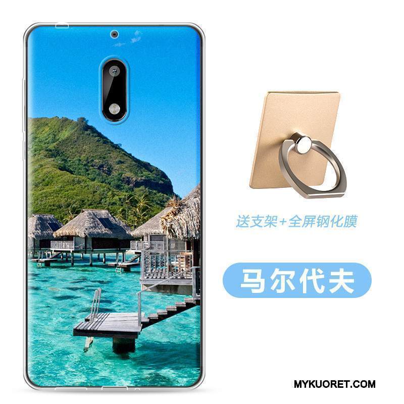 Kuori Nokia 6 Pehmeä Neste Jauhe Ultra, Kotelo Nokia 6 Monivärinen Ohut Puhelimen Kuoret