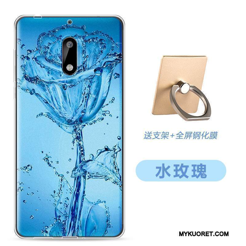 Kuori Nokia 6 Pehmeä Neste Jauhe Ultra, Kotelo Nokia 6 Monivärinen Ohut Puhelimen Kuoret