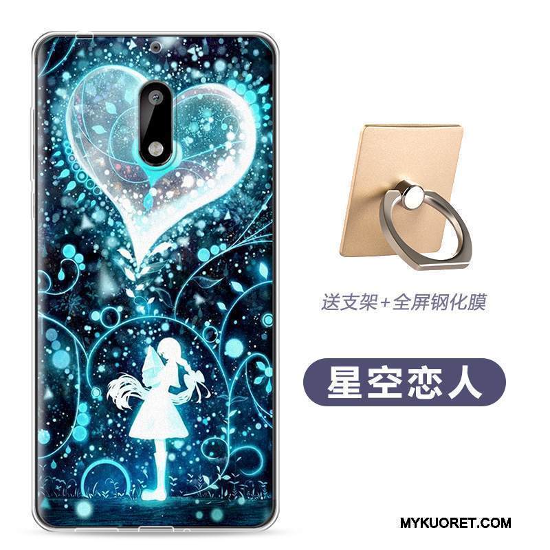 Kuori Nokia 6 Pehmeä Neste Jauhe Ultra, Kotelo Nokia 6 Monivärinen Ohut Puhelimen Kuoret