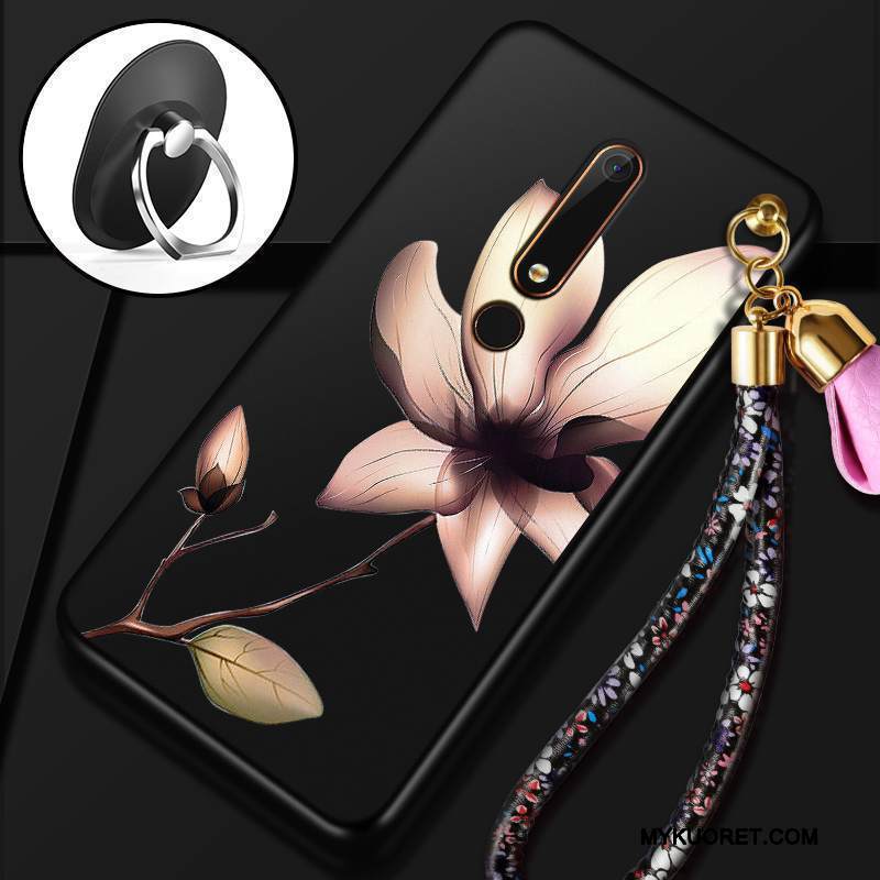 Kuori Nokia 6 Pehmeä Neste Karkaisu Kalvo, Kotelo Nokia 6 Punainen Puhelimen Kuoret