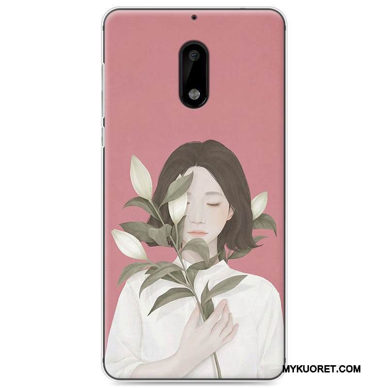 Kuori Nokia 6 Pehmeä Neste Kustannukset Puhelimen Kuoret, Kotelo Nokia 6 Suojaus Taide Jauhe