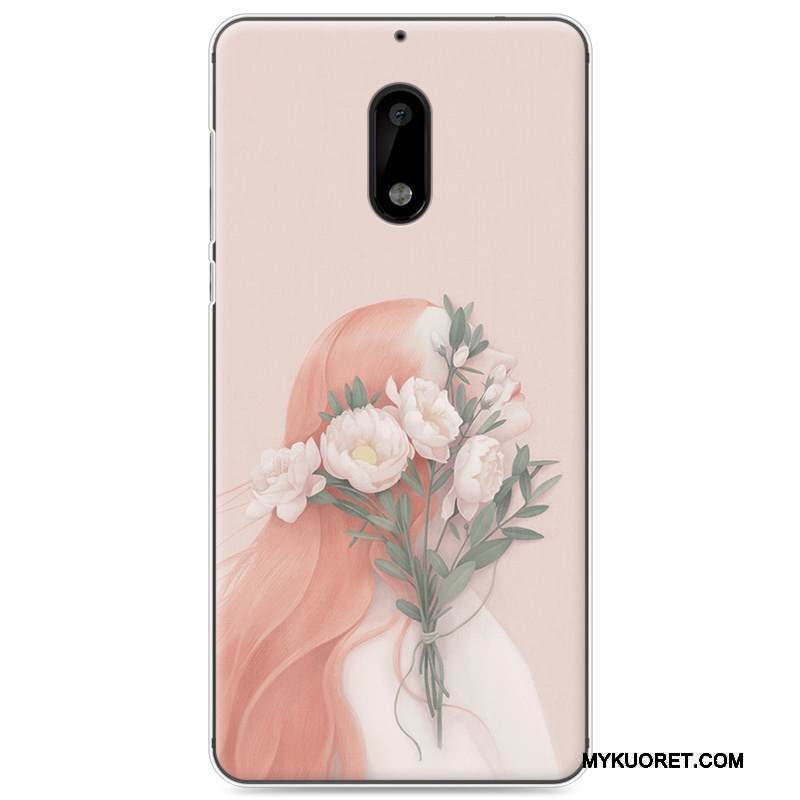 Kuori Nokia 6 Pehmeä Neste Kustannukset Puhelimen Kuoret, Kotelo Nokia 6 Suojaus Taide Jauhe