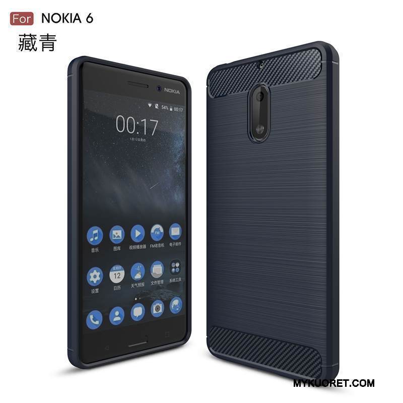 Kuori Nokia 6 Pehmeä Neste Murtumaton Puhelimen Kuoret, Kotelo Nokia 6 Silikoni Punainen