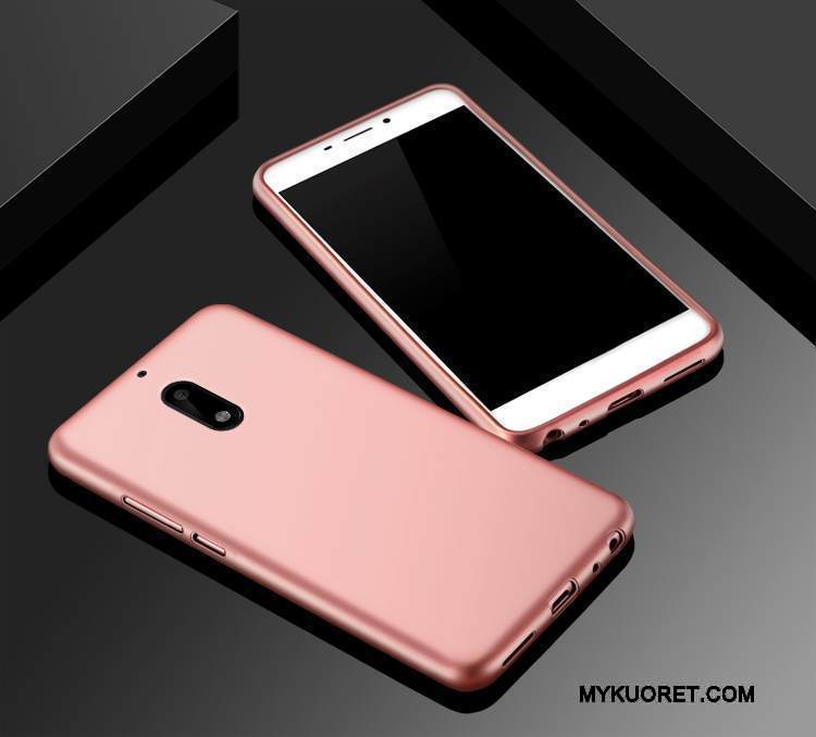 Kuori Nokia 6 Pehmeä Neste Pesty Suede Musta, Kotelo Nokia 6 Suojaus Puhelimen Kuoret