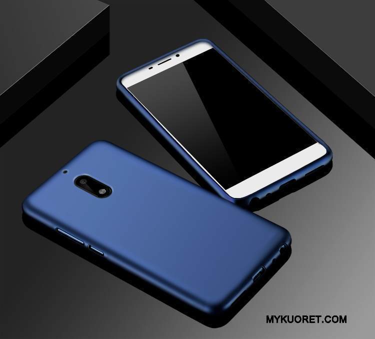 Kuori Nokia 6 Pehmeä Neste Pesty Suede Musta, Kotelo Nokia 6 Suojaus Puhelimen Kuoret