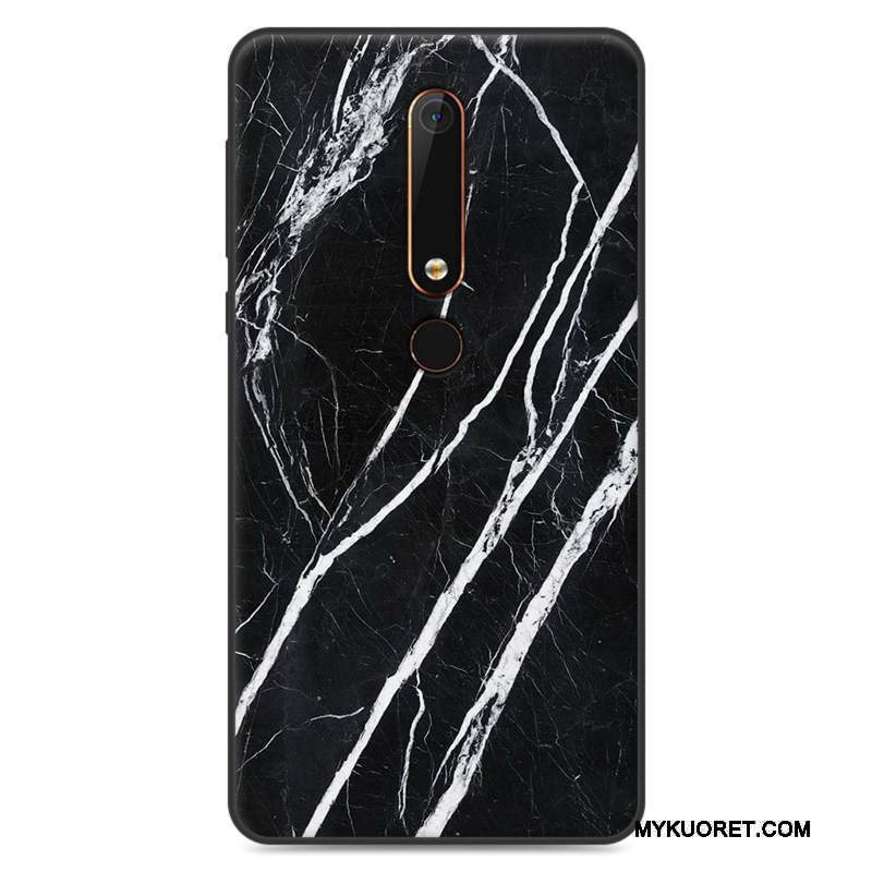 Kuori Nokia 6 Pehmeä Neste Puhelimen Kuoret Murtumaton, Kotelo Nokia 6 Vuosikerta Valkoinen