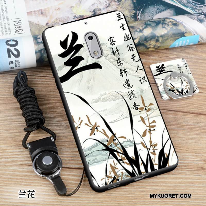 Kuori Nokia 6 Pehmeä Neste Puhelimen Kuoret Oranssi, Kotelo Nokia 6 Silikoni Eurooppa Murtumaton