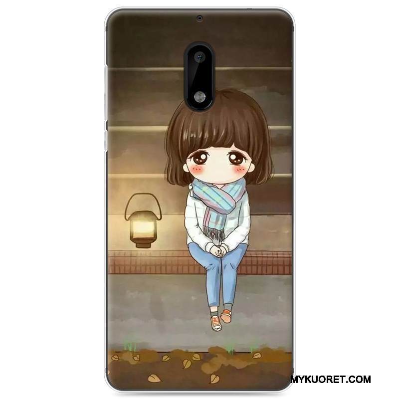 Kuori Nokia 6 Pehmeä Neste Puhelimen Kuoret Trendi, Kotelo Nokia 6 Suojaus Vaaleansininen Rakastunut