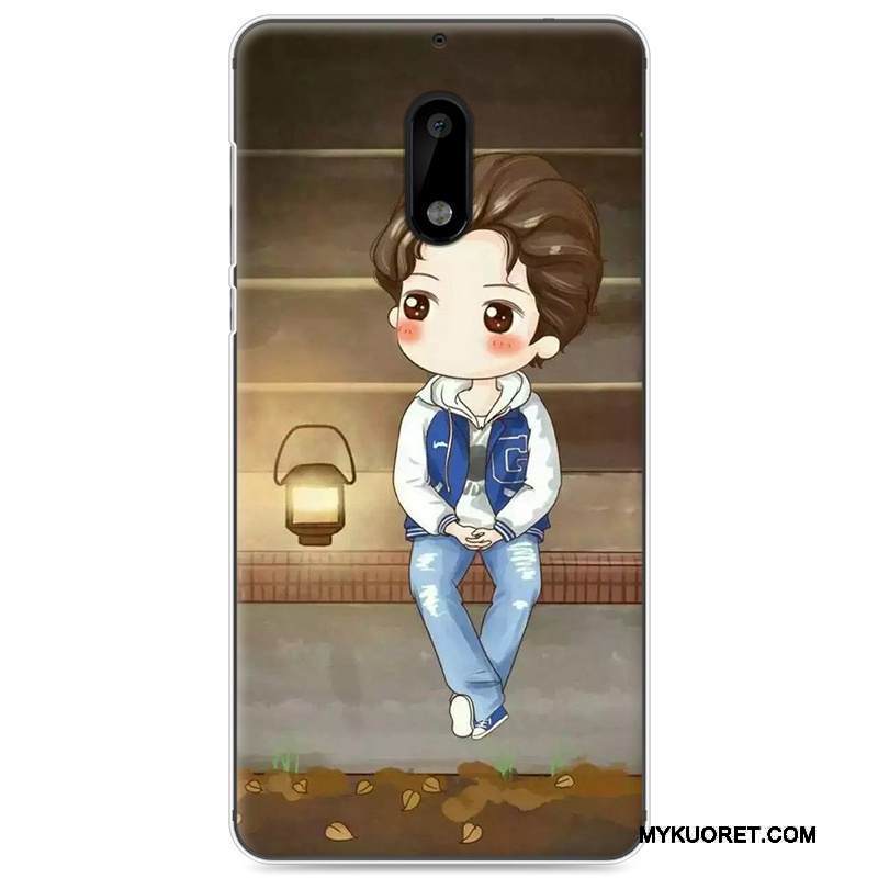 Kuori Nokia 6 Pehmeä Neste Puhelimen Kuoret Trendi, Kotelo Nokia 6 Suojaus Vaaleansininen Rakastunut