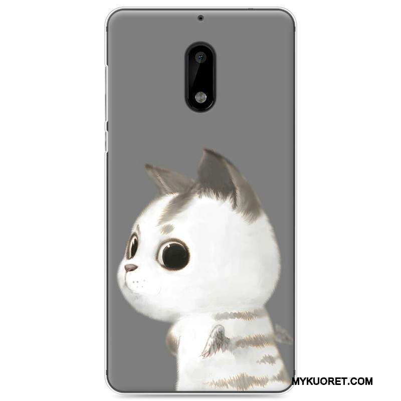 Kuori Nokia 6 Pehmeä Neste Puhelimen Kuoret Trendi, Kotelo Nokia 6 Suojaus Vaaleansininen Rakastunut