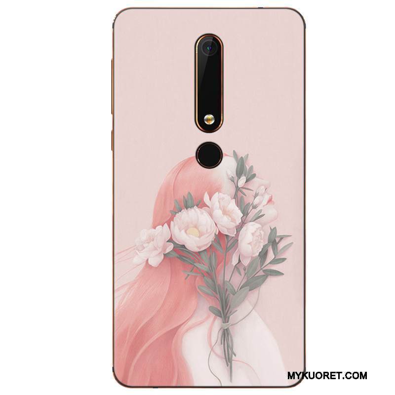 Kuori Nokia 6 Silikoni Puhelimen Kuoret Murtumaton, Kotelo Nokia 6 Suojaus Sininen