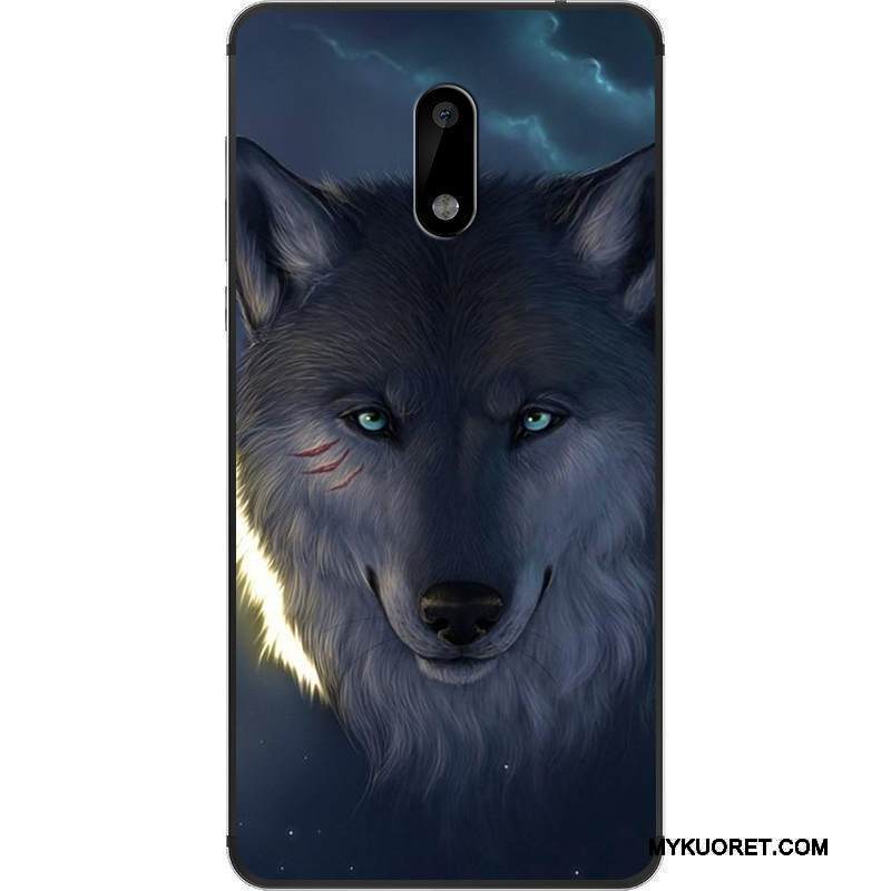 Kuori Nokia 6 Silikoni Valkoinen Puhelimen Kuoret, Kotelo Nokia 6 Laukut Murtumaton Trendi