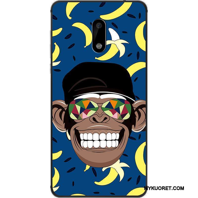 Kuori Nokia 6 Silikoni Valkoinen Puhelimen Kuoret, Kotelo Nokia 6 Laukut Murtumaton Trendi