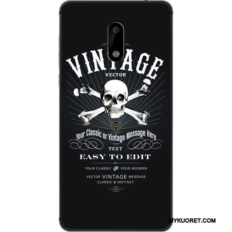 Kuori Nokia 6 Silikoni Valkoinen Puhelimen Kuoret, Kotelo Nokia 6 Laukut Murtumaton Trendi