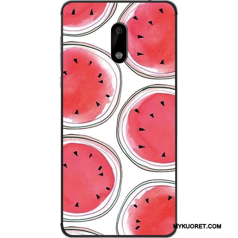 Kuori Nokia 6 Silikoni Valkoinen Puhelimen Kuoret, Kotelo Nokia 6 Laukut Murtumaton Trendi