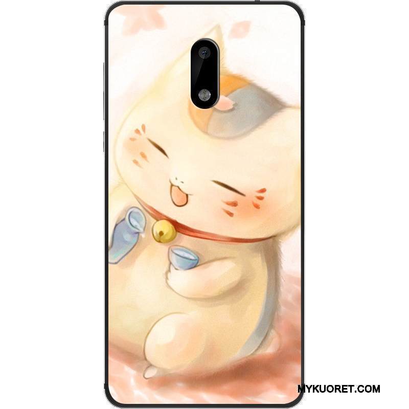 Kuori Nokia 6 Silikoni Valkoinen Puhelimen Kuoret, Kotelo Nokia 6 Laukut Murtumaton Trendi