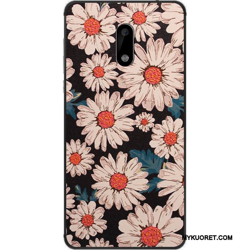 Kuori Nokia 6 Silikoni Valkoinen Puhelimen Kuoret, Kotelo Nokia 6 Laukut Murtumaton Trendi