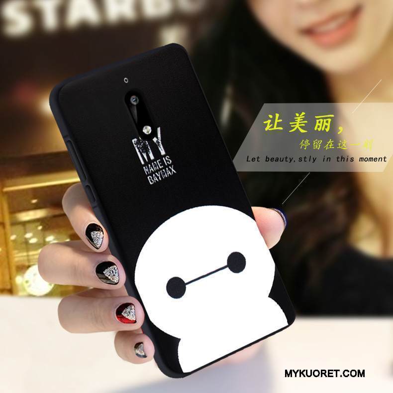 Kuori Nokia 6 Silikoni Valkoinen Yksinkertainen, Kotelo Nokia 6 Pehmeä Neste Puhelimen Kuoret Punainen