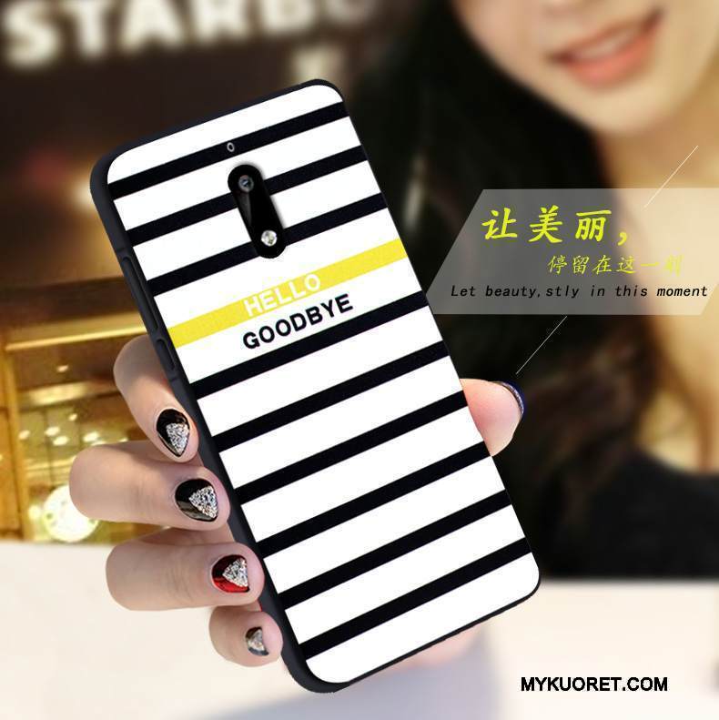 Kuori Nokia 6 Silikoni Valkoinen Yksinkertainen, Kotelo Nokia 6 Pehmeä Neste Puhelimen Kuoret Punainen