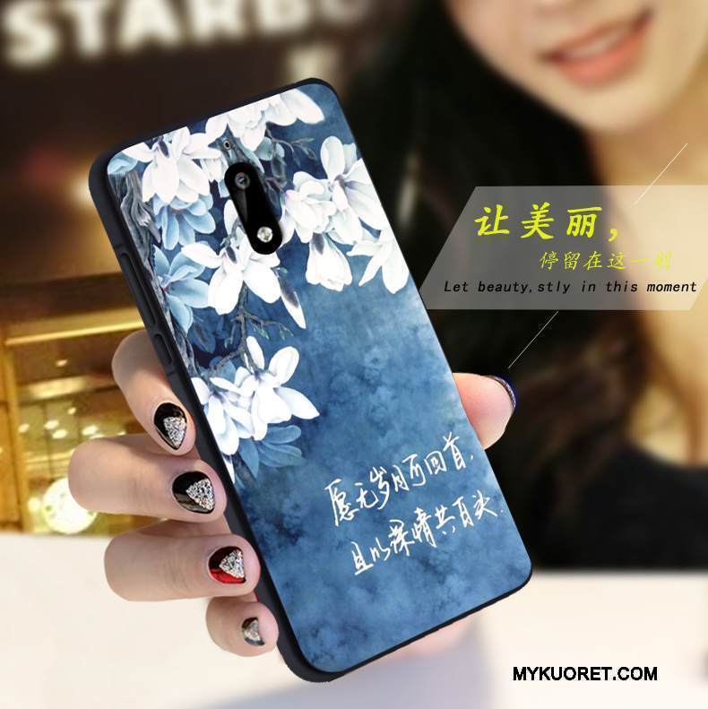 Kuori Nokia 6 Silikoni Valkoinen Yksinkertainen, Kotelo Nokia 6 Pehmeä Neste Puhelimen Kuoret Punainen