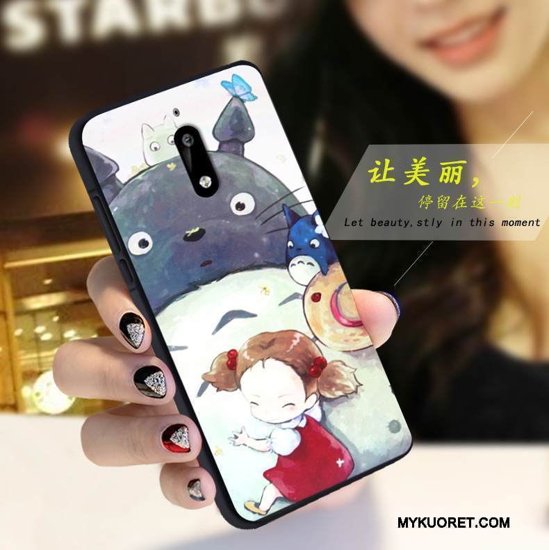 Kuori Nokia 6 Silikoni Valkoinen Yksinkertainen, Kotelo Nokia 6 Pehmeä Neste Puhelimen Kuoret Punainen