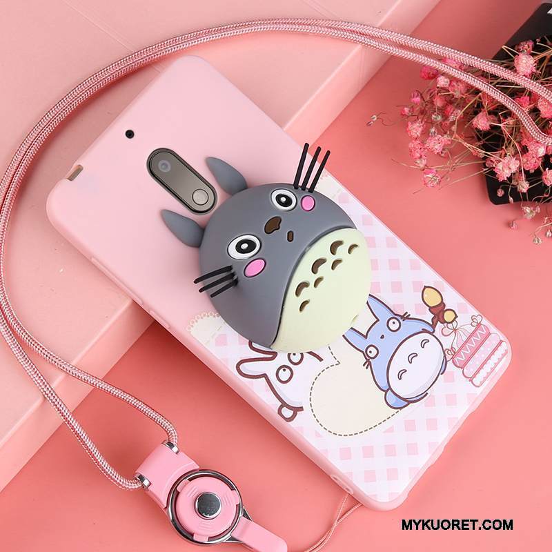 Kuori Nokia 6 Suojaus Ihana Puhelimen Kuoret, Kotelo Nokia 6 Sarjakuva Ripustettavat Koristeet Murtumaton