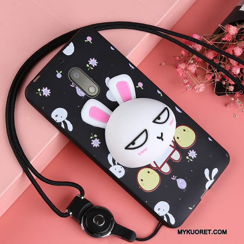 Kuori Nokia 6 Suojaus Ihana Puhelimen Kuoret, Kotelo Nokia 6 Sarjakuva Ripustettavat Koristeet Murtumaton