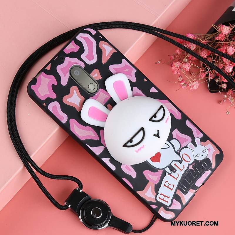 Kuori Nokia 6 Suojaus Ihana Puhelimen Kuoret, Kotelo Nokia 6 Sarjakuva Ripustettavat Koristeet Murtumaton