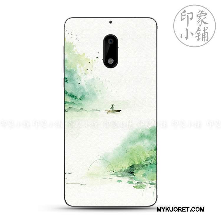 Kuori Nokia 6 Suojaus Kustannukset Puhelimen Kuoret, Kotelo Nokia 6 Pehmeä Neste Yksinkertainen Ultra