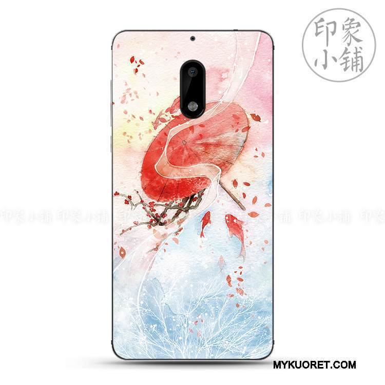 Kuori Nokia 6 Suojaus Kustannukset Puhelimen Kuoret, Kotelo Nokia 6 Pehmeä Neste Yksinkertainen Ultra