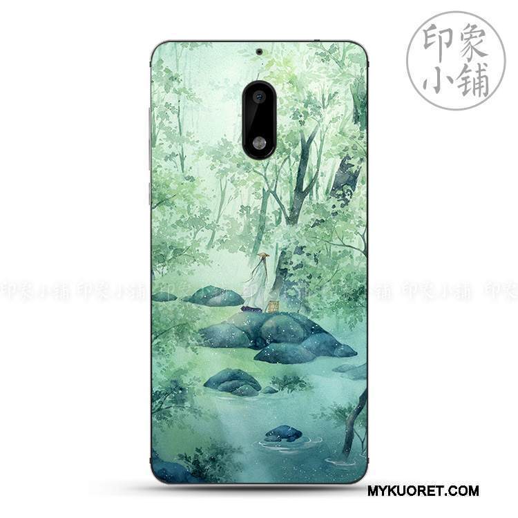 Kuori Nokia 6 Suojaus Kustannukset Puhelimen Kuoret, Kotelo Nokia 6 Pehmeä Neste Yksinkertainen Ultra