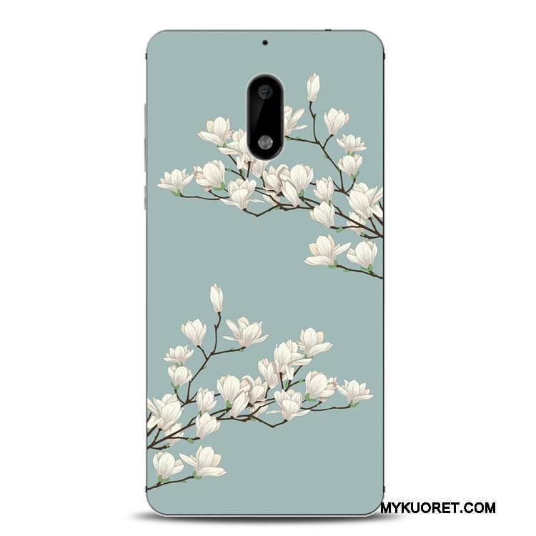 Kuori Nokia 6 Tuki Puhelimen Kuoret Vihreä, Kotelo Nokia 6 Laukut Muste