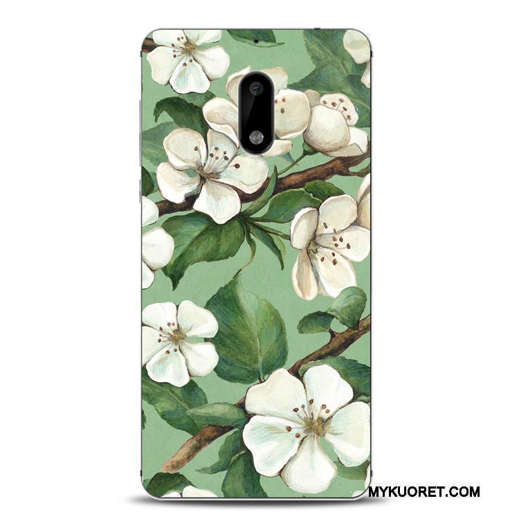 Kuori Nokia 6 Tuki Puhelimen Kuoret Vihreä, Kotelo Nokia 6 Laukut Muste