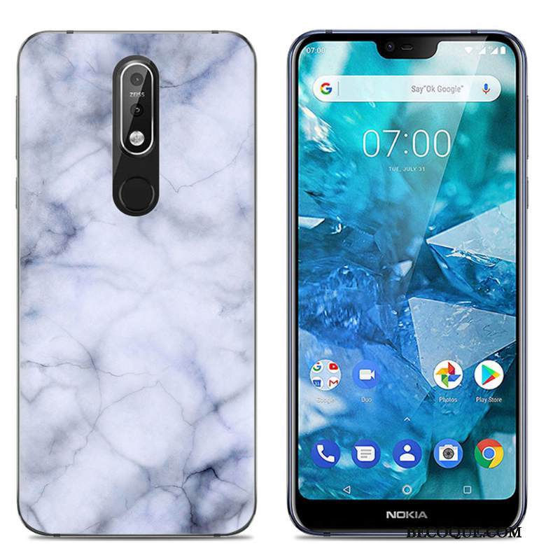 Kuori Nokia 7.1 Luova Läpinäkyvä Trendi, Kotelo Nokia 7.1 Sarjakuva Puhelimen Kuoret L
