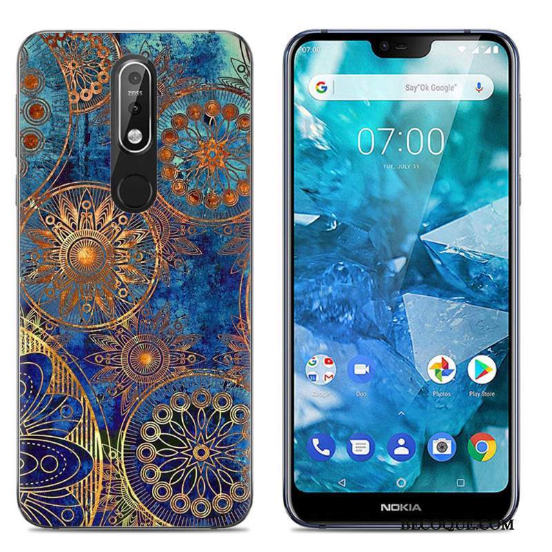 Kuori Nokia 7.1 Luova Läpinäkyvä Trendi, Kotelo Nokia 7.1 Sarjakuva Puhelimen Kuoret L