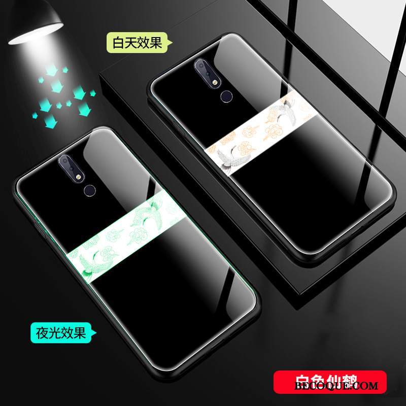 Kuori Nokia 7.1 Nosturi Puhelimen Kuoret, Kotelo Nokia 7.1 Kirkas Lasi