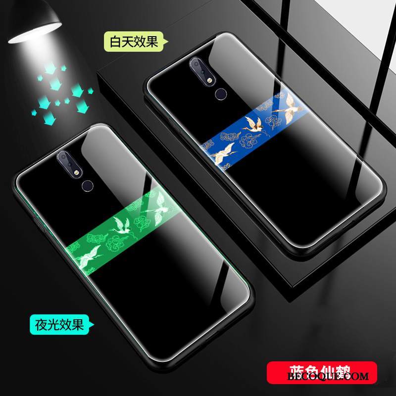 Kuori Nokia 7.1 Nosturi Puhelimen Kuoret, Kotelo Nokia 7.1 Kirkas Lasi