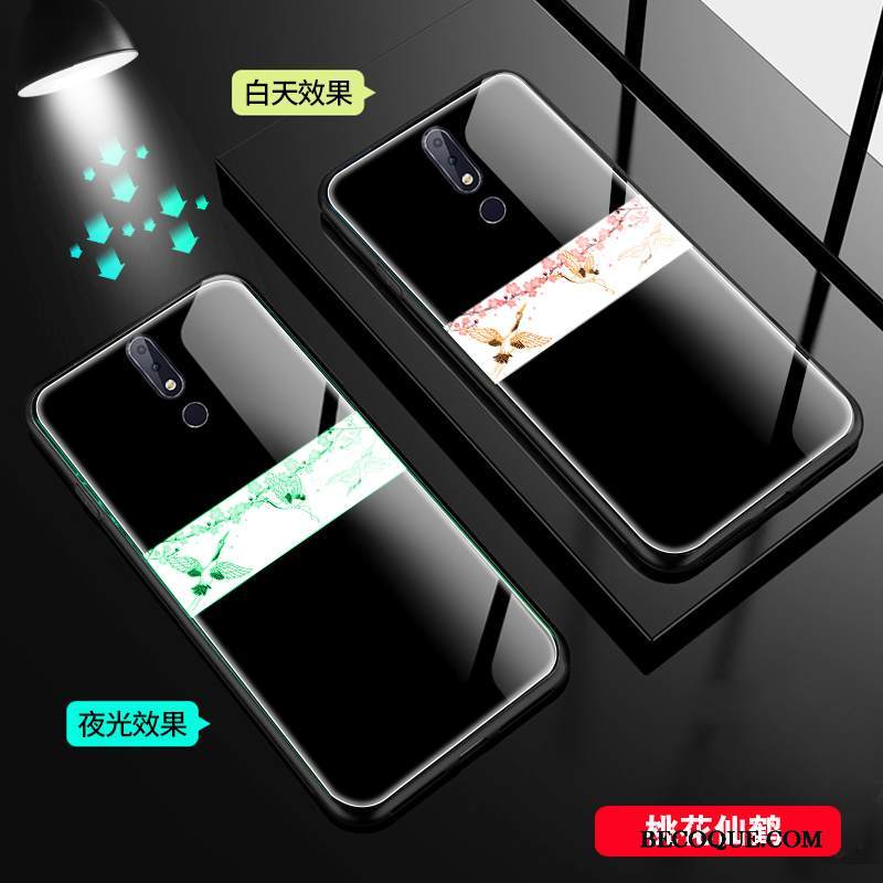 Kuori Nokia 7.1 Nosturi Puhelimen Kuoret, Kotelo Nokia 7.1 Kirkas Lasi