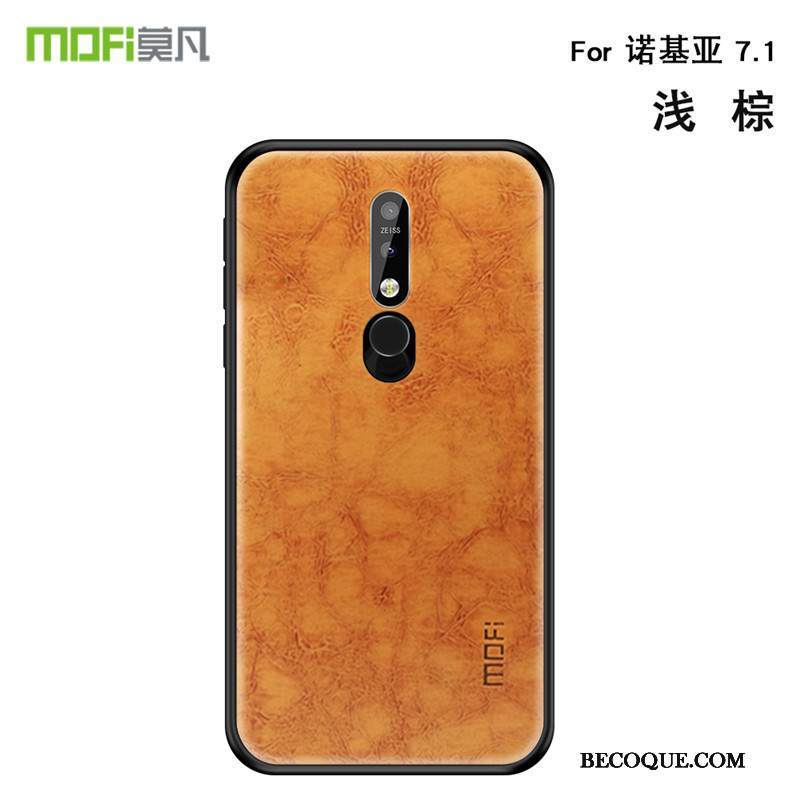 Kuori Nokia 7.1 Pehmeä Neste Vaalean Kalvo, Kotelo Nokia 7.1 Laukut Puhelimen Kuoret