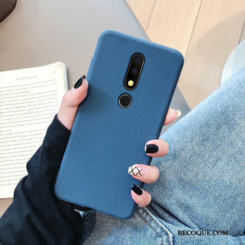 Kuori Nokia 7.1 Silikoni Kustannukset Pesty Suede, Kotelo Nokia 7.1 Luova Harmaa Yksinkertainen